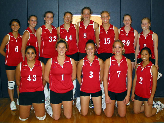 Newport Varsisty Volleyball team photo Sep 25, 2002